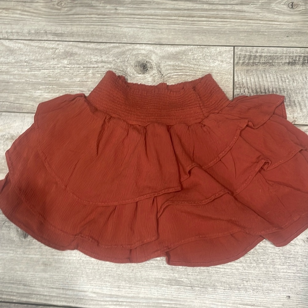 sincerely jules burnt orange skirt